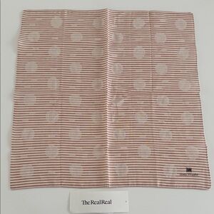 Issey Miyake Pink and White Striped Scarf